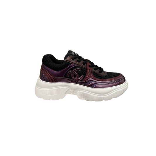 Dark Purple Burgundy Low-Top Sneakers