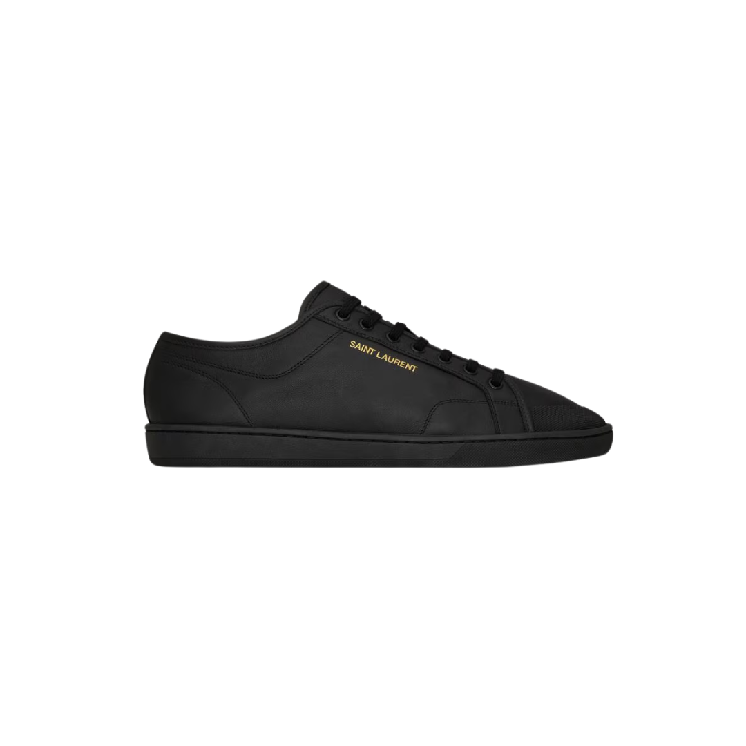Ysl Gym Sneakers Smooth Leather Black