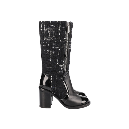 Boots Tweed Black White