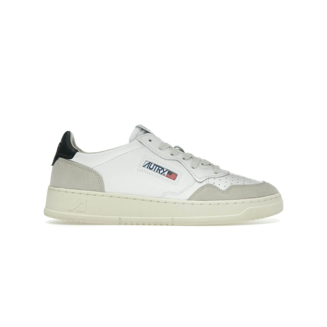 Autry Medalist Leather Low White Black Beige