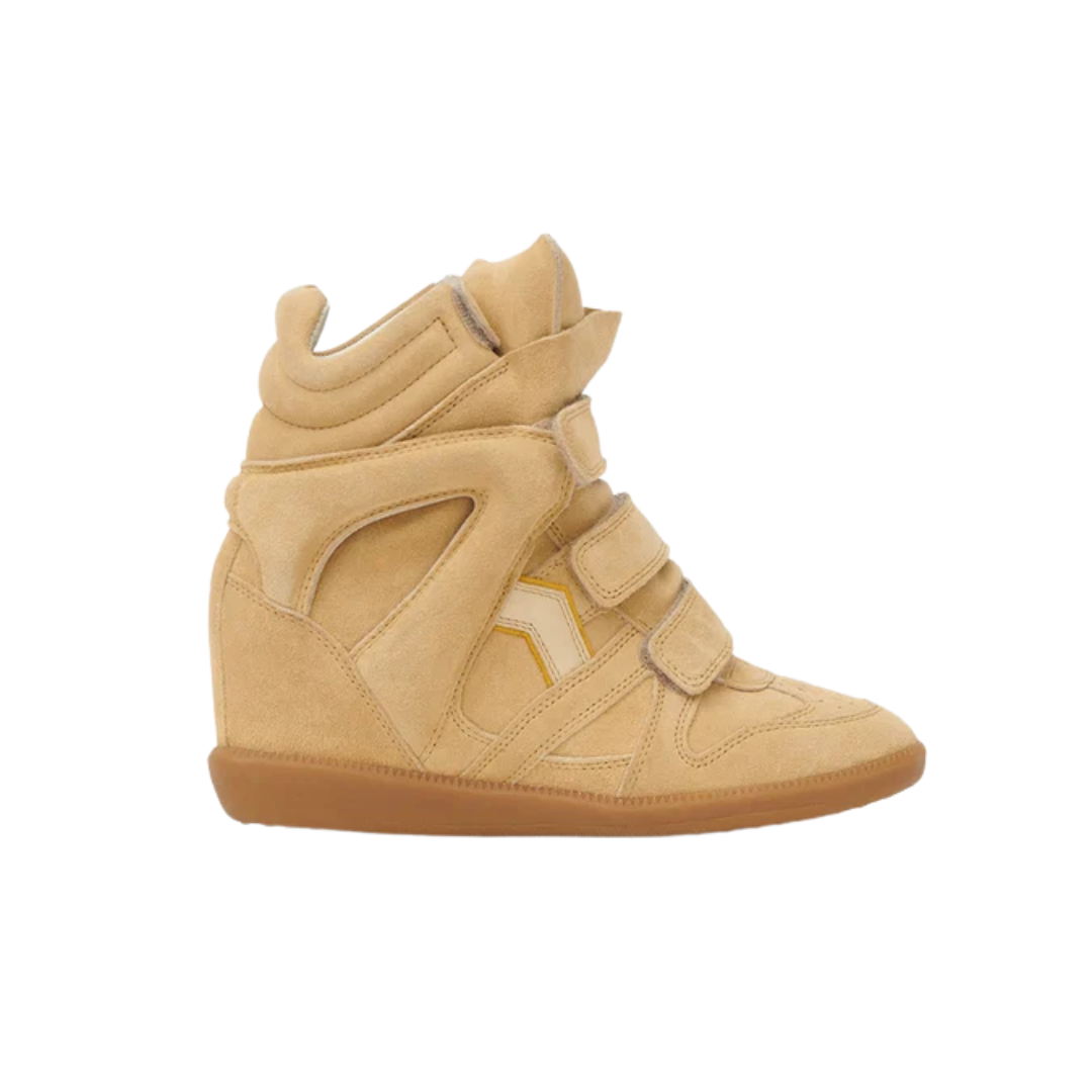 Isabel Marant Bekett Sneakers Suede Wedge Beige