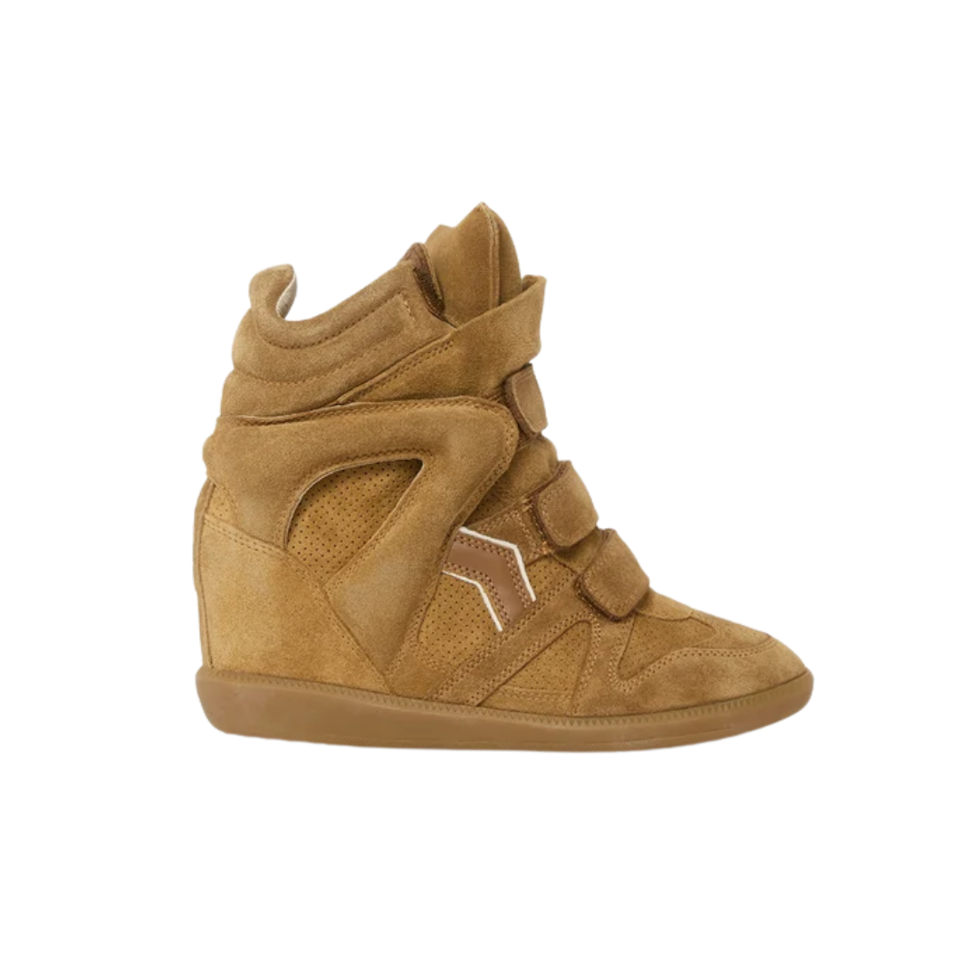 Isabel Marant Bekett Leather Sneakers Cognac