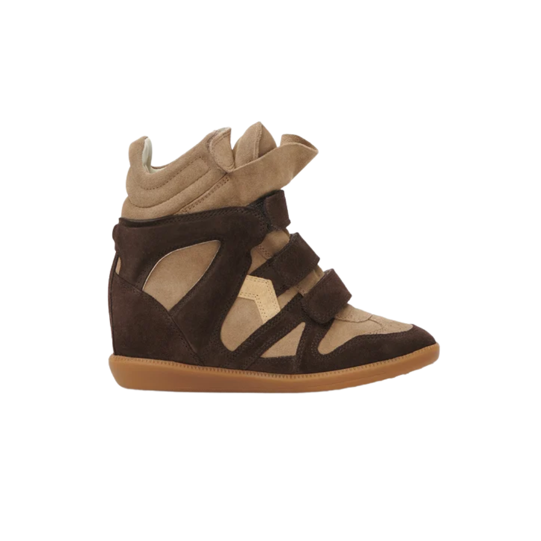 Isabel Marant Bekett Sneakers Suede Wedge Chocolate