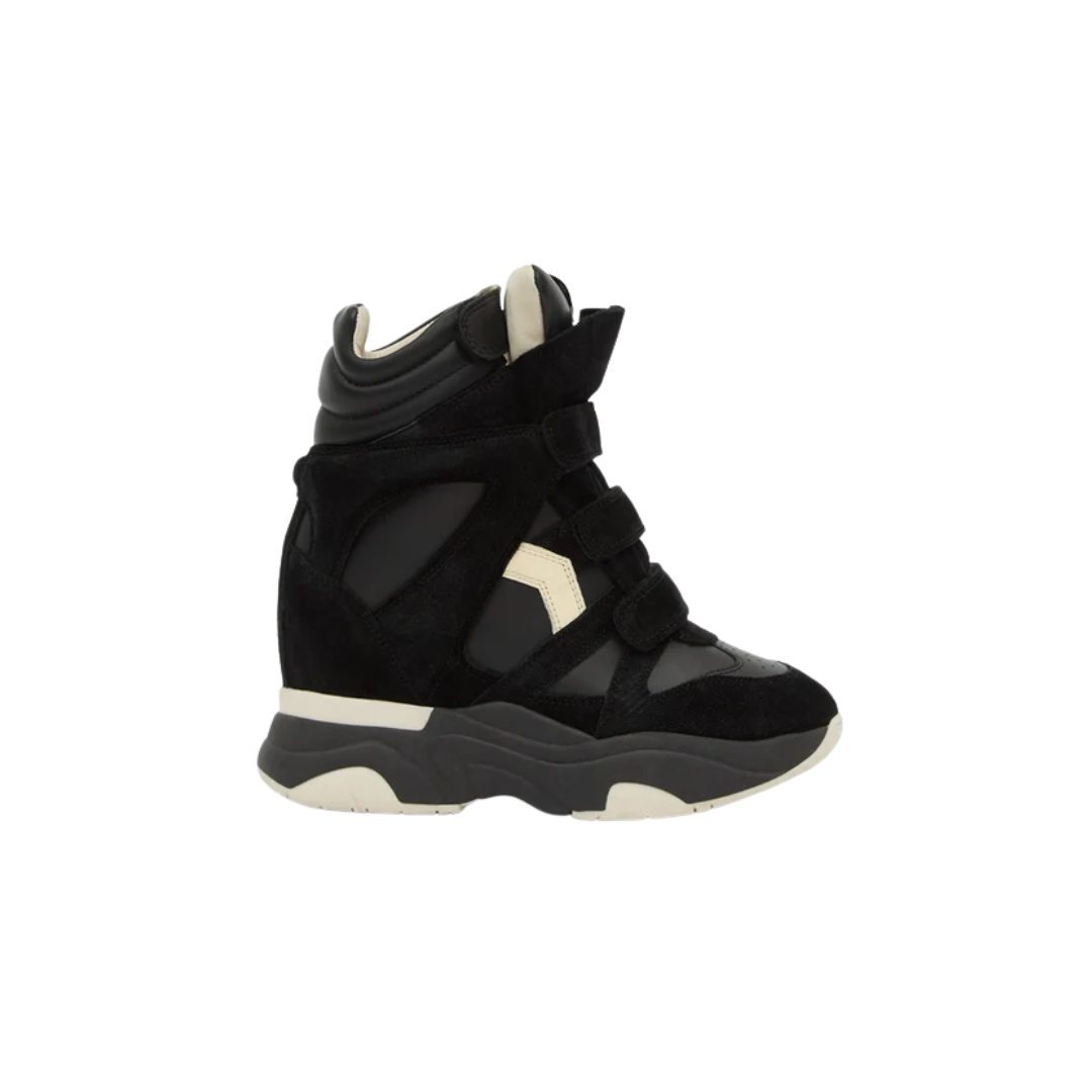 Isabel Marant Balskee Sneakers Balskee High-Top Leather Wedge Black
