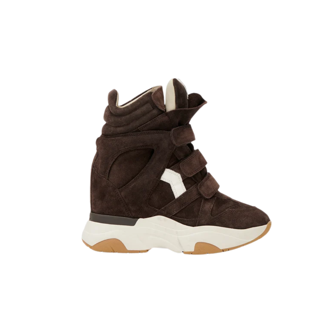Isabel Marant Balskee Sneakers Suede Wedge Chocolate