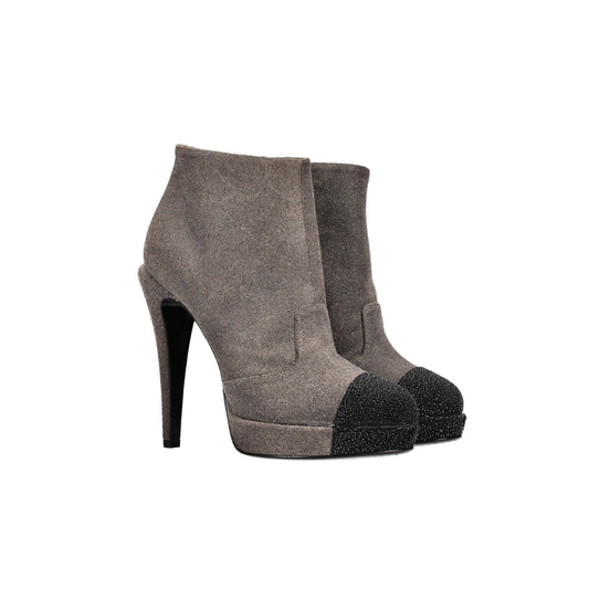 Glitter Ankle Boots Grey