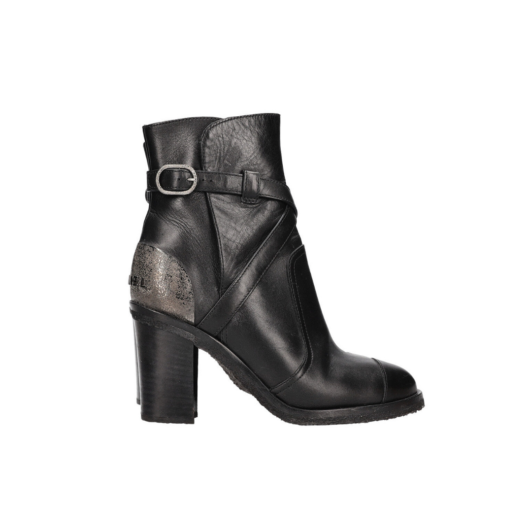 Belted Ankle Boots Black