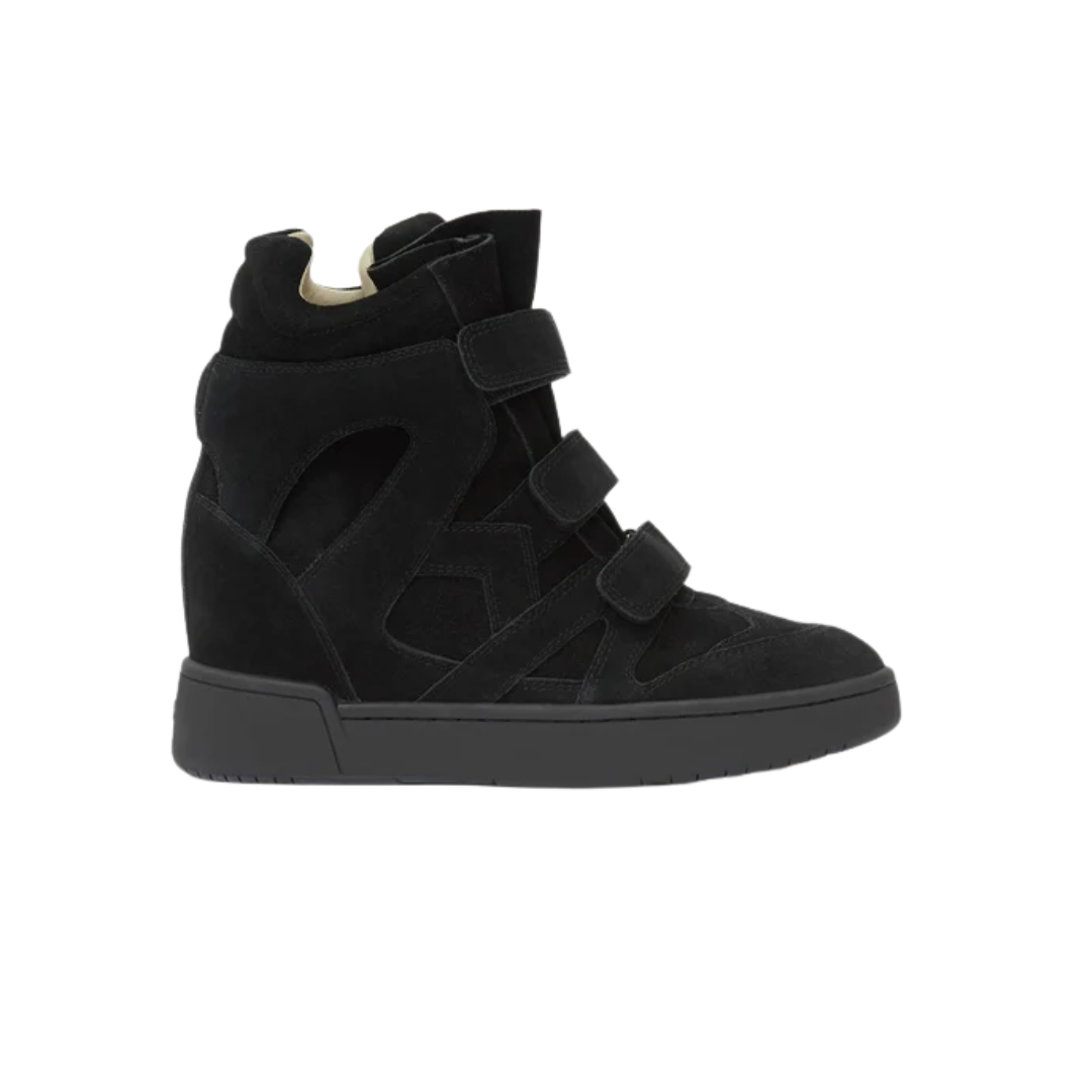 Isabel Marant IM3 Sneakers Suede High-Top Wedge Black
