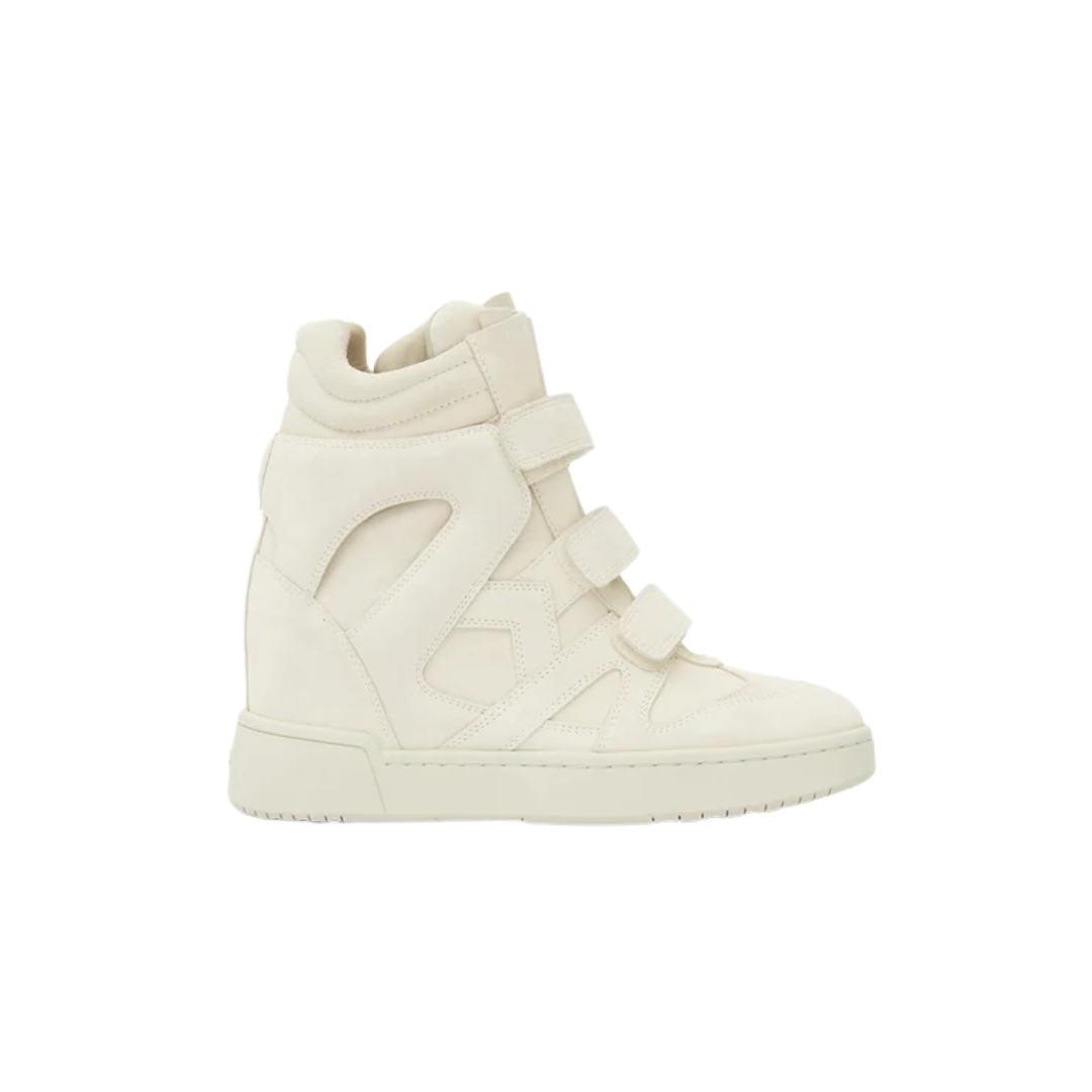 Isabel Marant IM3 Sneakers Smooth Leather High-Top Wedge Ecru