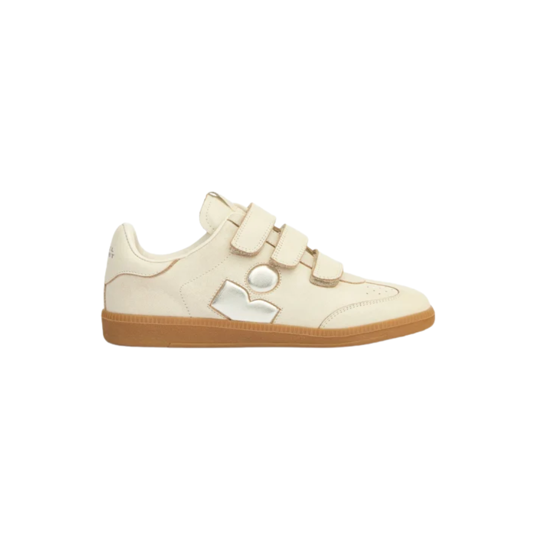 Isabel Marant Beth Sneakers Low-Top Leather Velcro Chalk