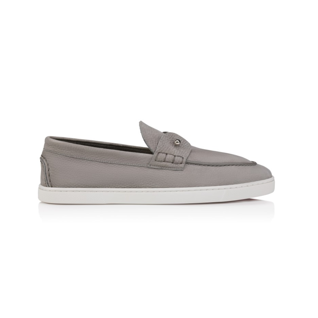 Chambeliboat Boat Shoes Grained Nubuck Leather Phantom Grey