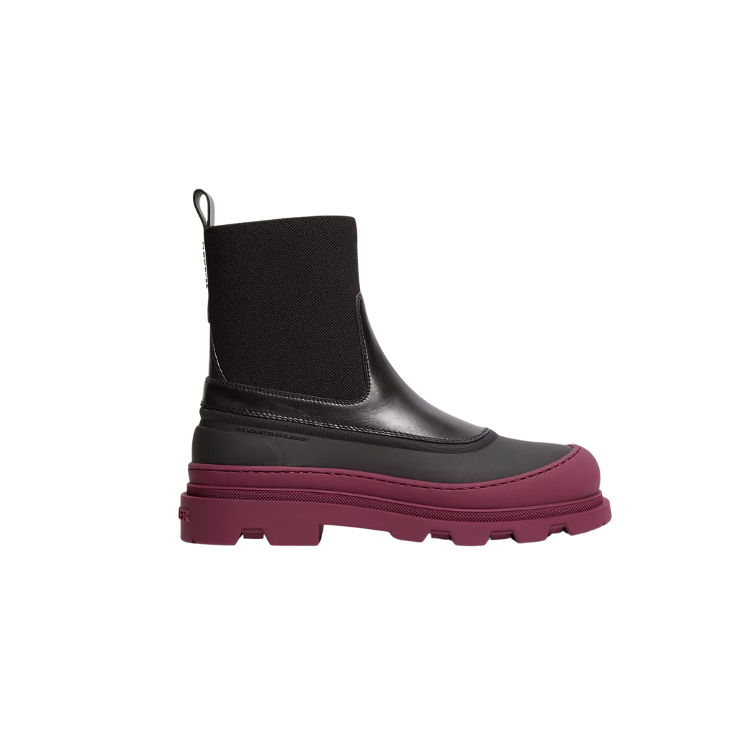 Vera Edge Leather Ankle Women’s Boots Black & Purple
