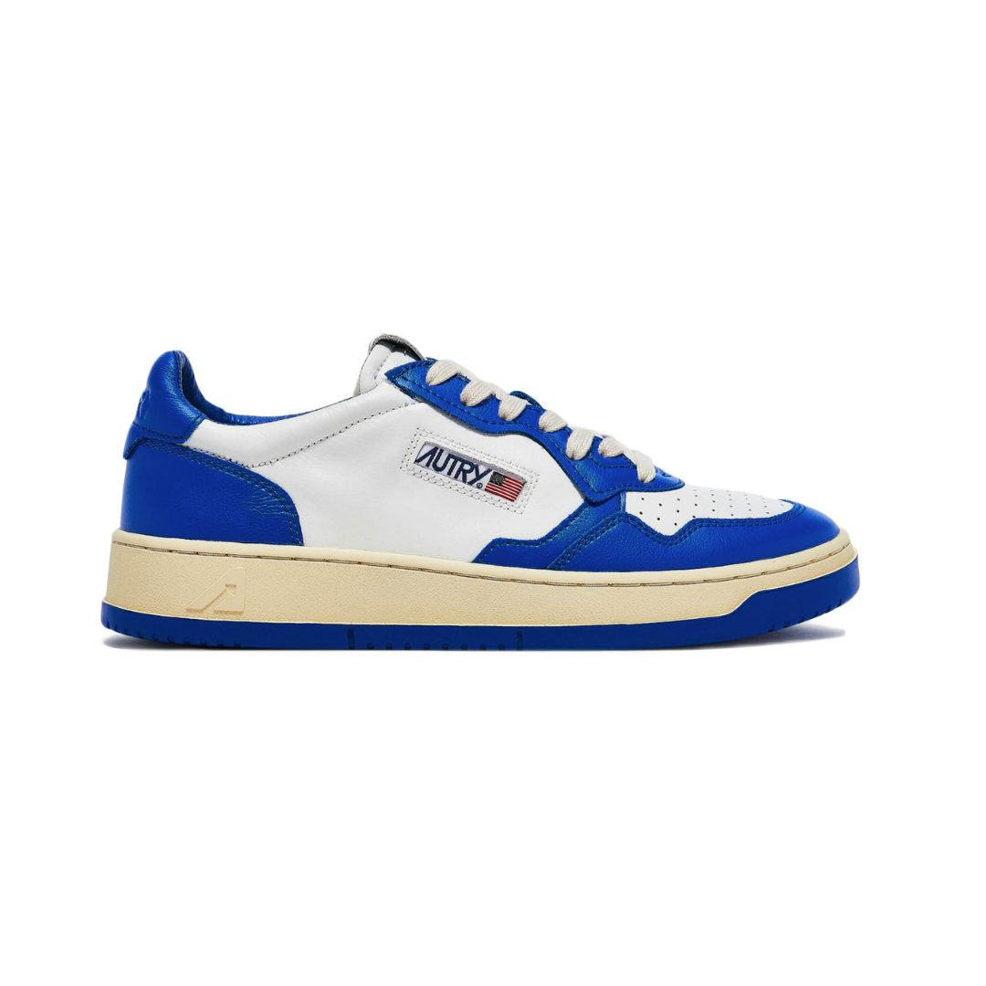 Autry Medalist Leather Low Azure White