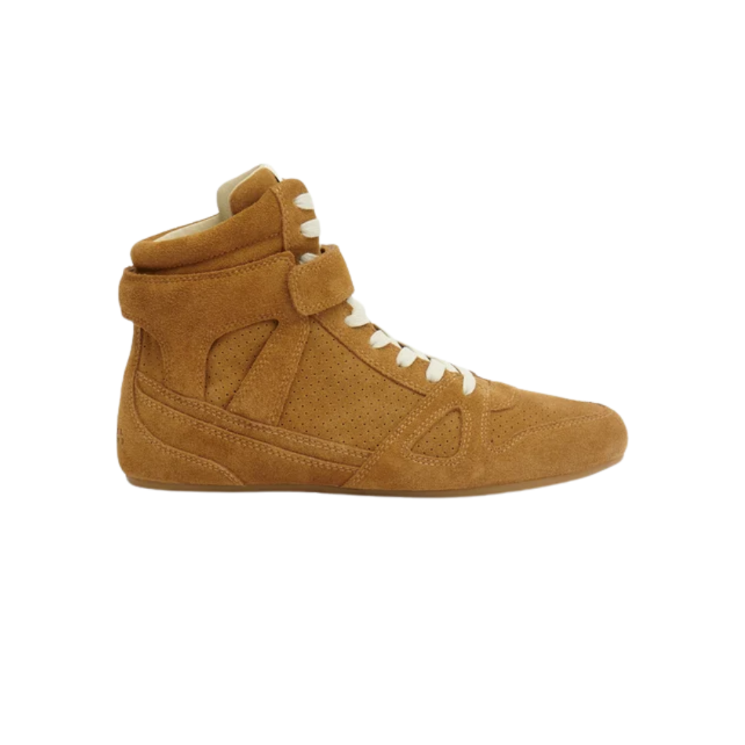 Isabel Marant Sneakers Senny High Suede Leather Cognac