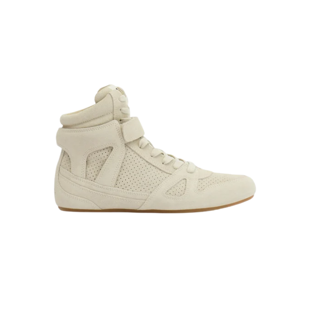 Isabel Marant Sneakers Senny High Suede Leather Chalk