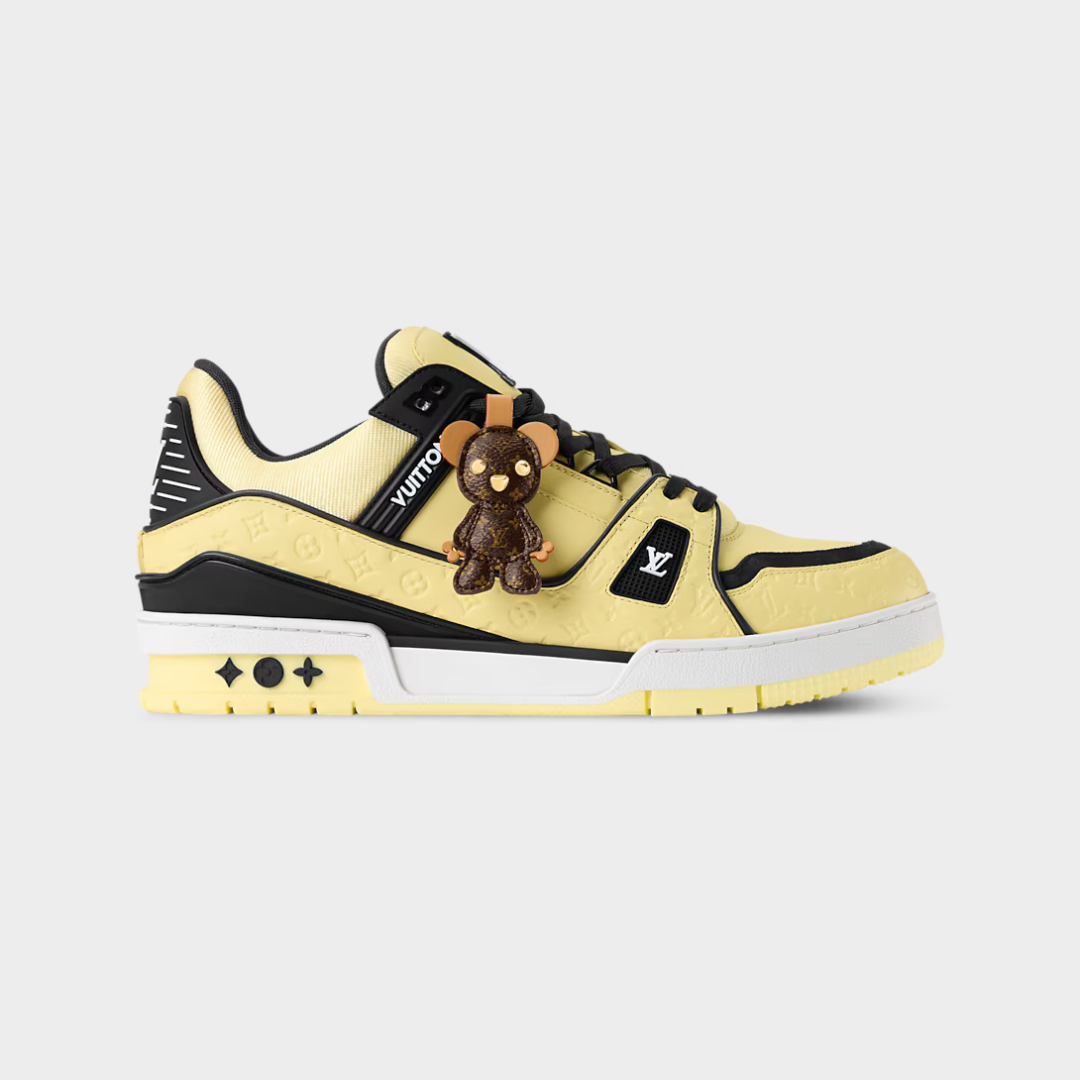 LV Trainer Sneaker Leather/Monogram-Embossed Calf Leather Yellow