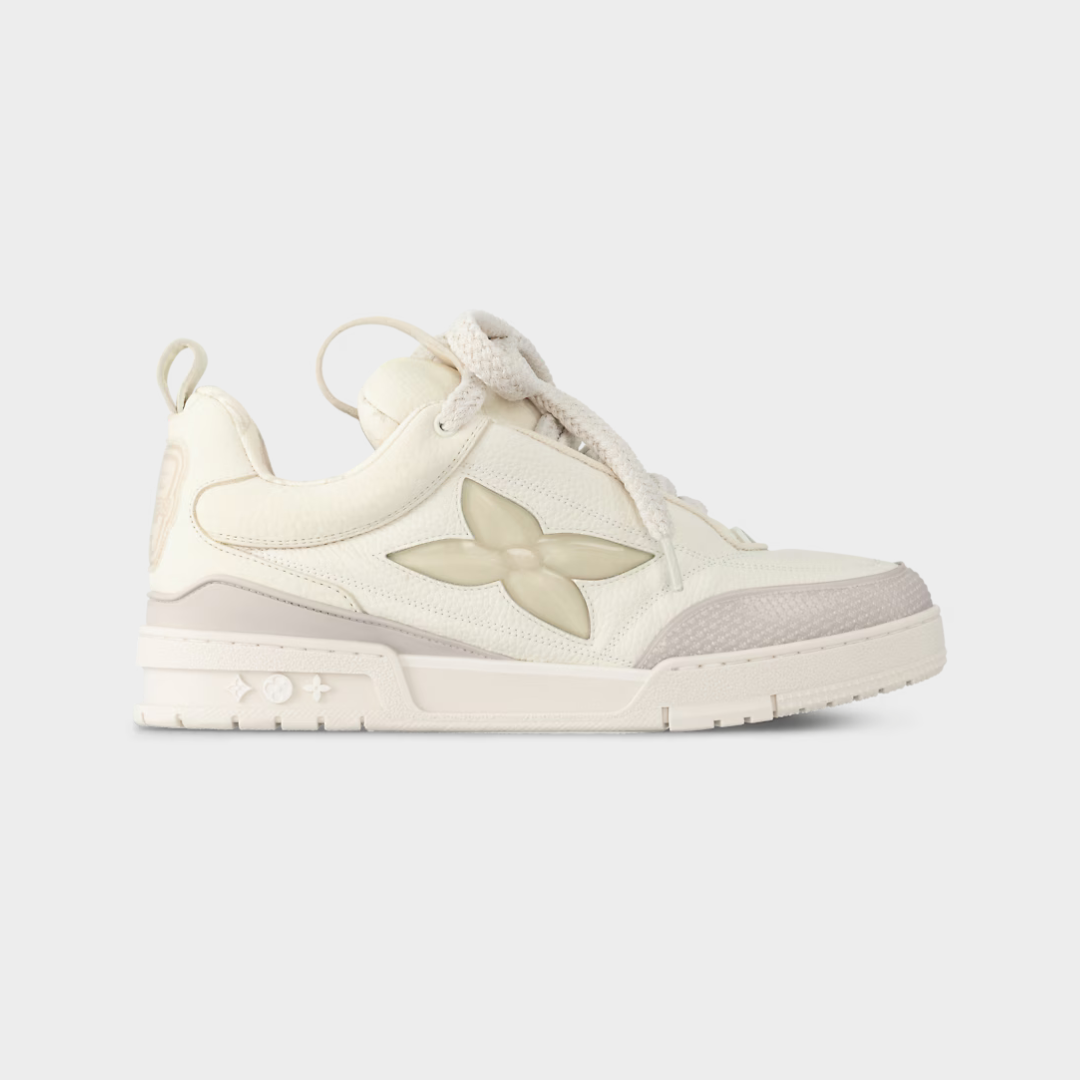 LV Skate Sneaker Grained Calf Leather White