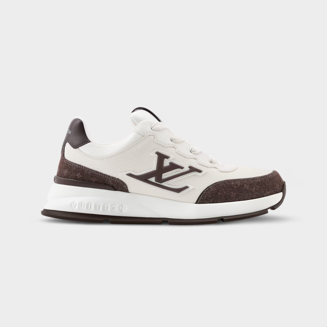 LV Classic Sneaker Grained Calf Leather/Monogram Denim Brown