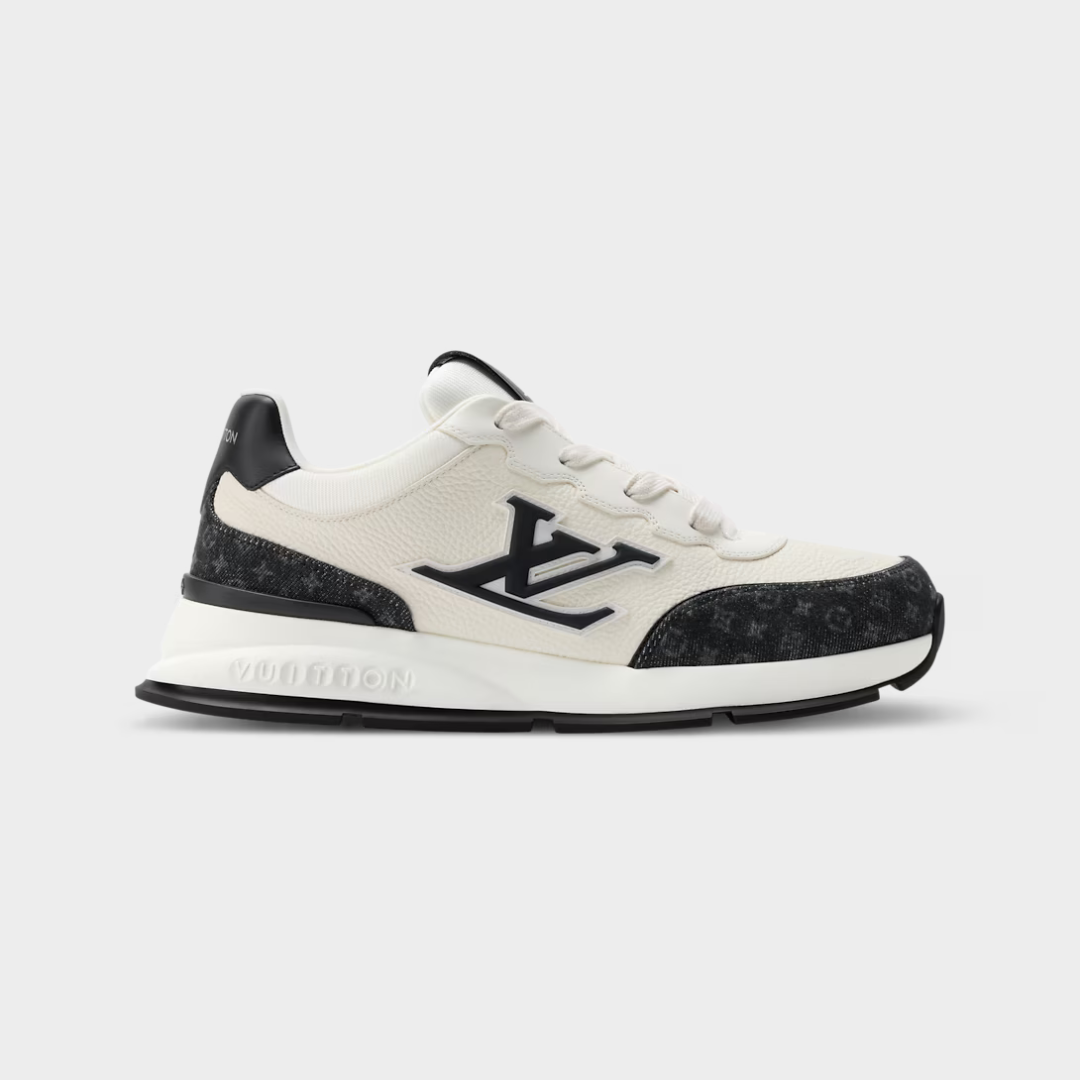 LV Classic Sneaker Grained Calf Leather/Monogram Denim Black