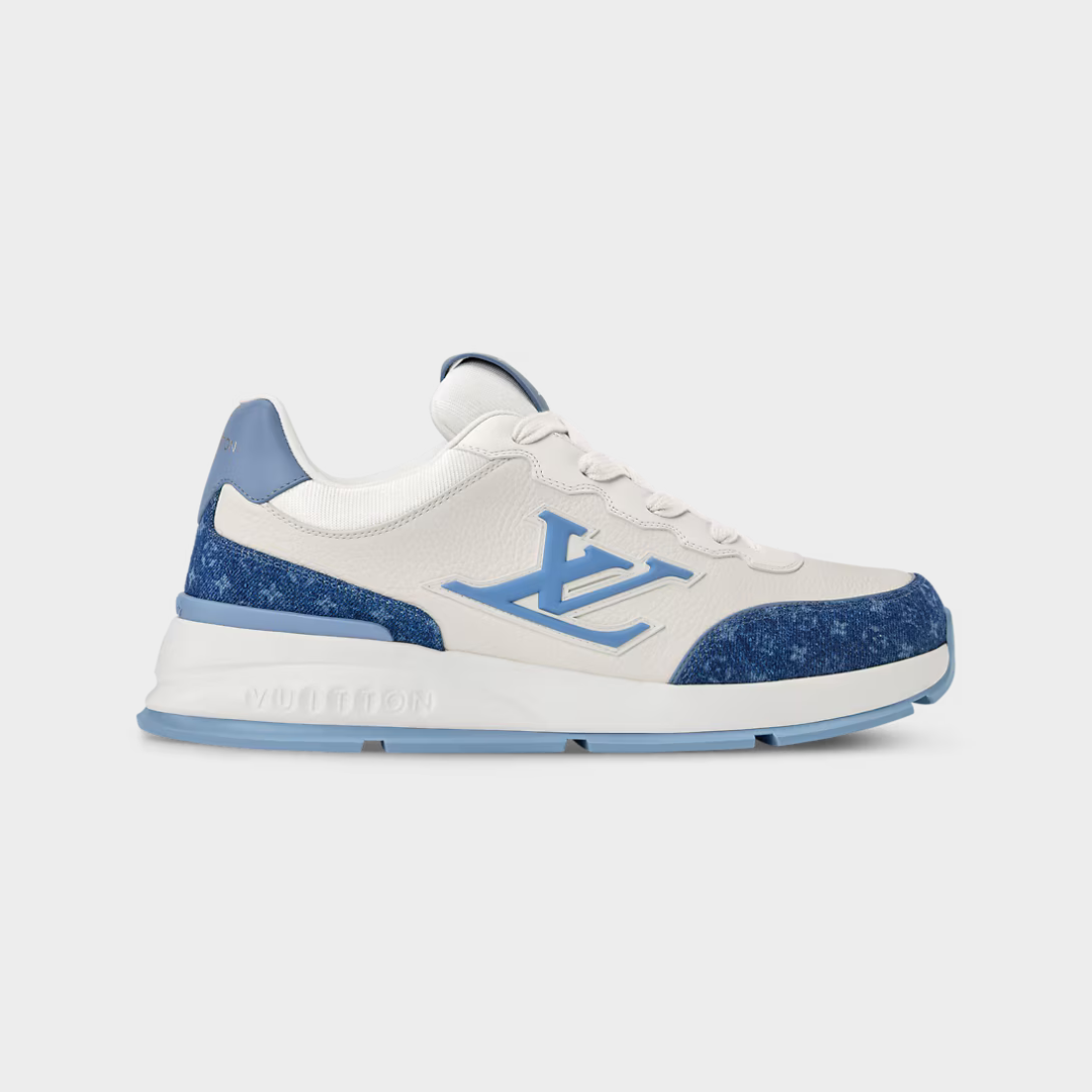LV Classic Sneaker Grained Calf Leather/Monogram Denim Blue