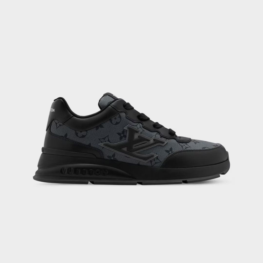 LV Classic Sneaker Monogram Jacquard/Plain Calf Leather Black