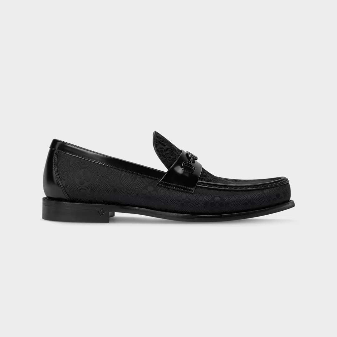 LV Major Loafer Monogram Jacquard Black