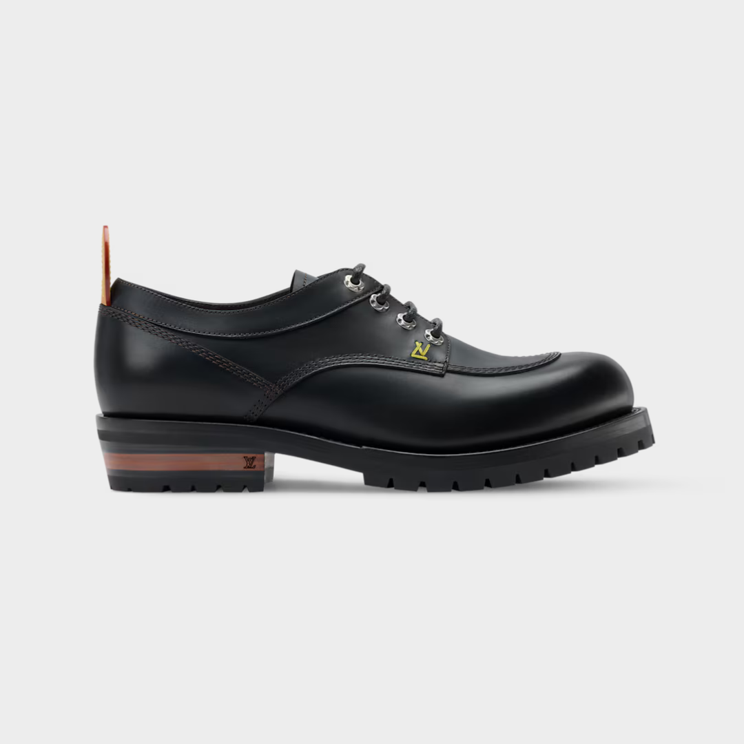 LV Sierra Derby Plain Calf Leather Black