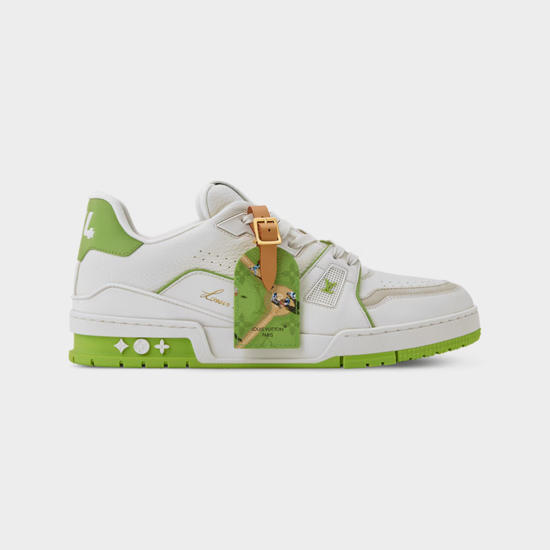 LV Trainer Sneaker Grained Calf Leather Green
