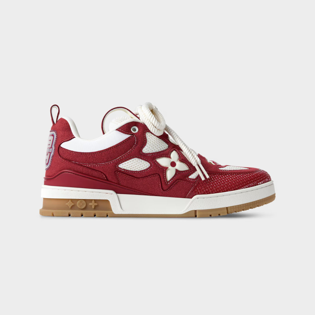 LV Skate Sneaker Mix of Materials Red M2