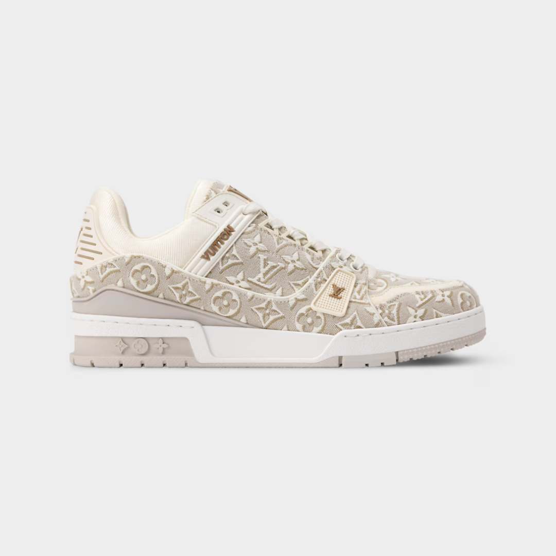 LV Trainer Sneaker Monogram Jacquard Beige