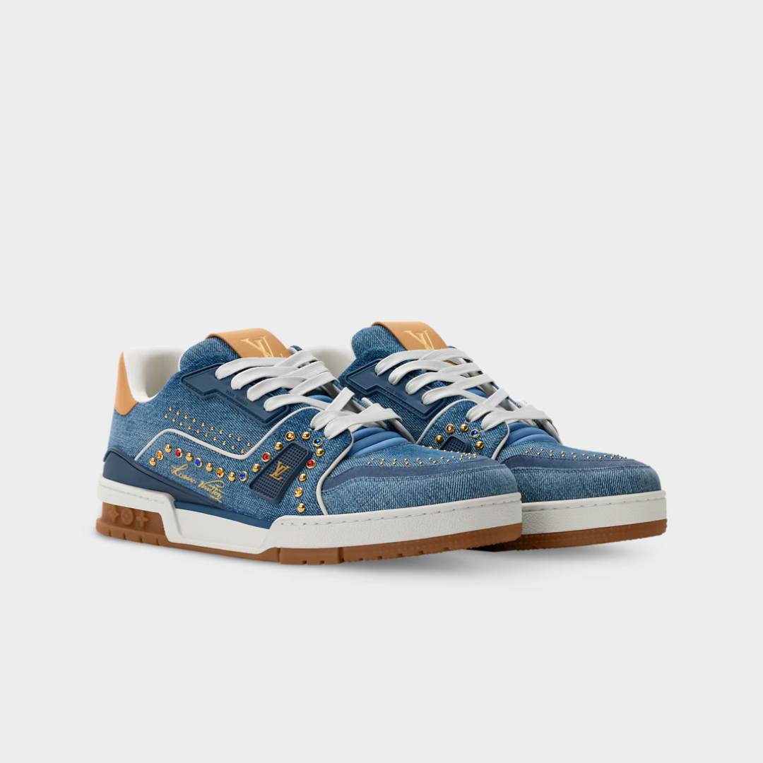 LV Trainer Sneaker Denim Blue