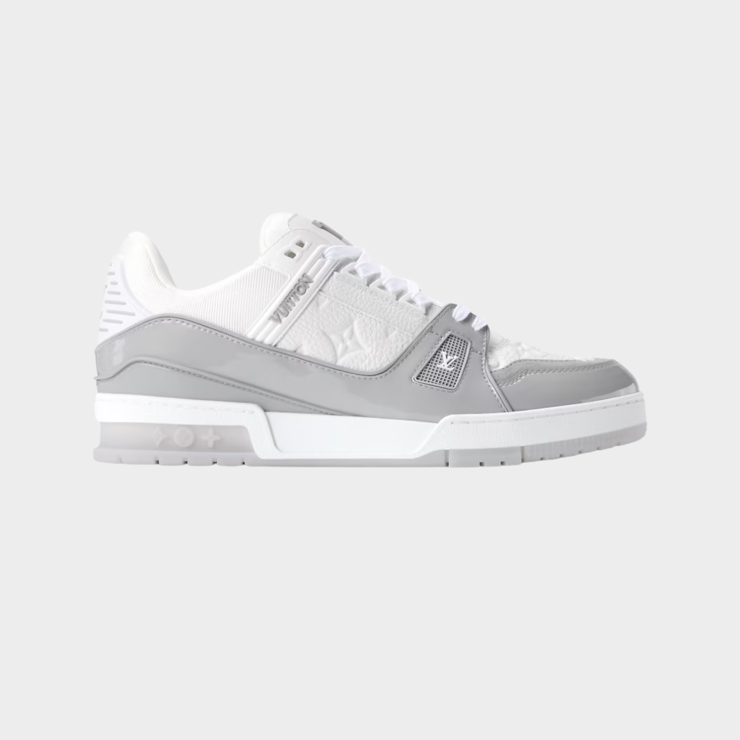 LV Trainer Sneaker Monogram Grained Calf Grey