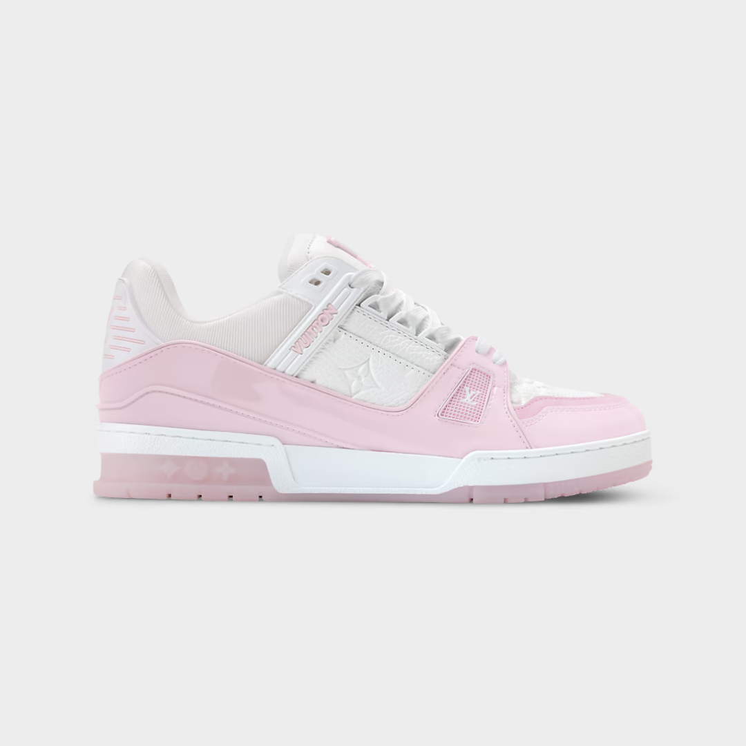 LV Trainer Sneaker Monogram Grained Calf Leather Pink