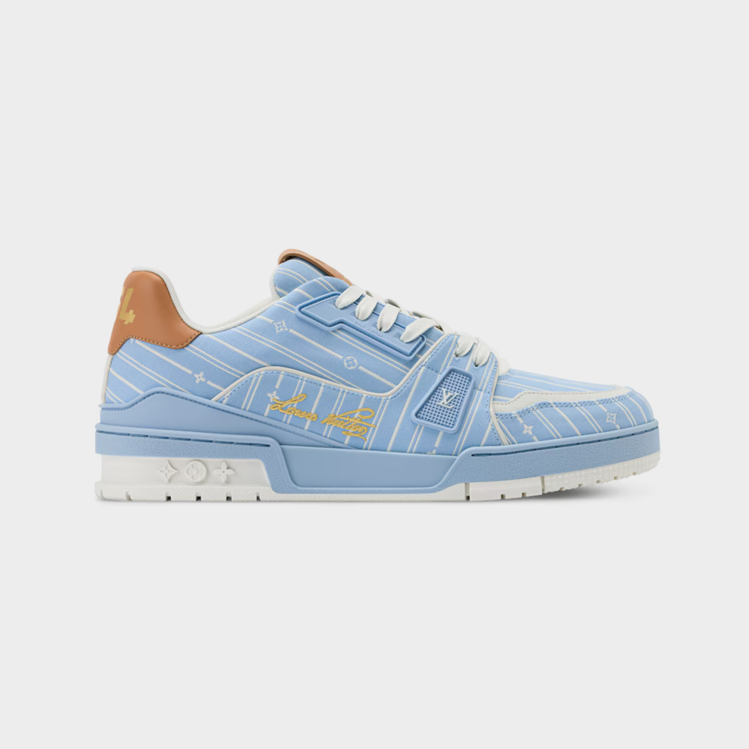 LV Trainer Sneaker Jacquard Blue