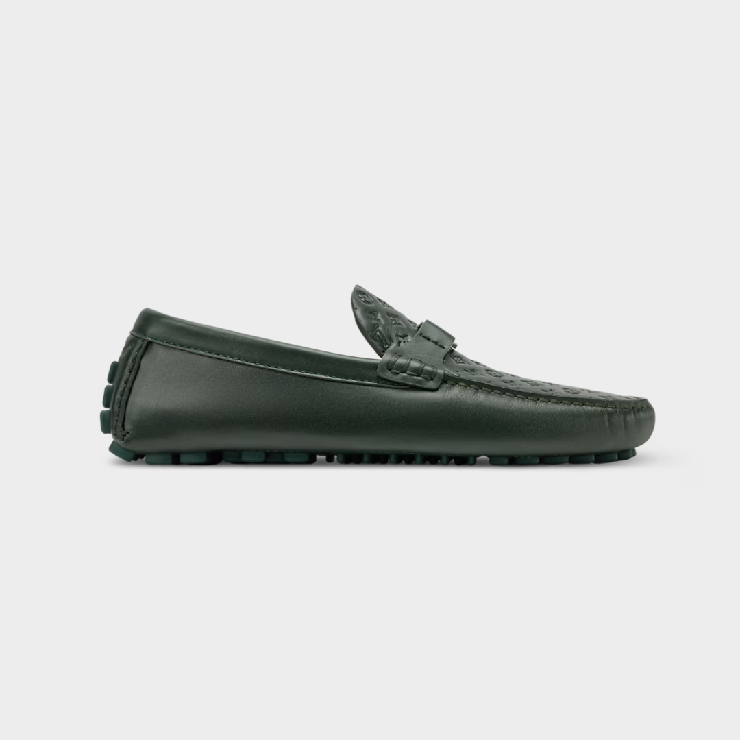 LV Silverstone Loafer Monogram-Debossed Calf Leather Green