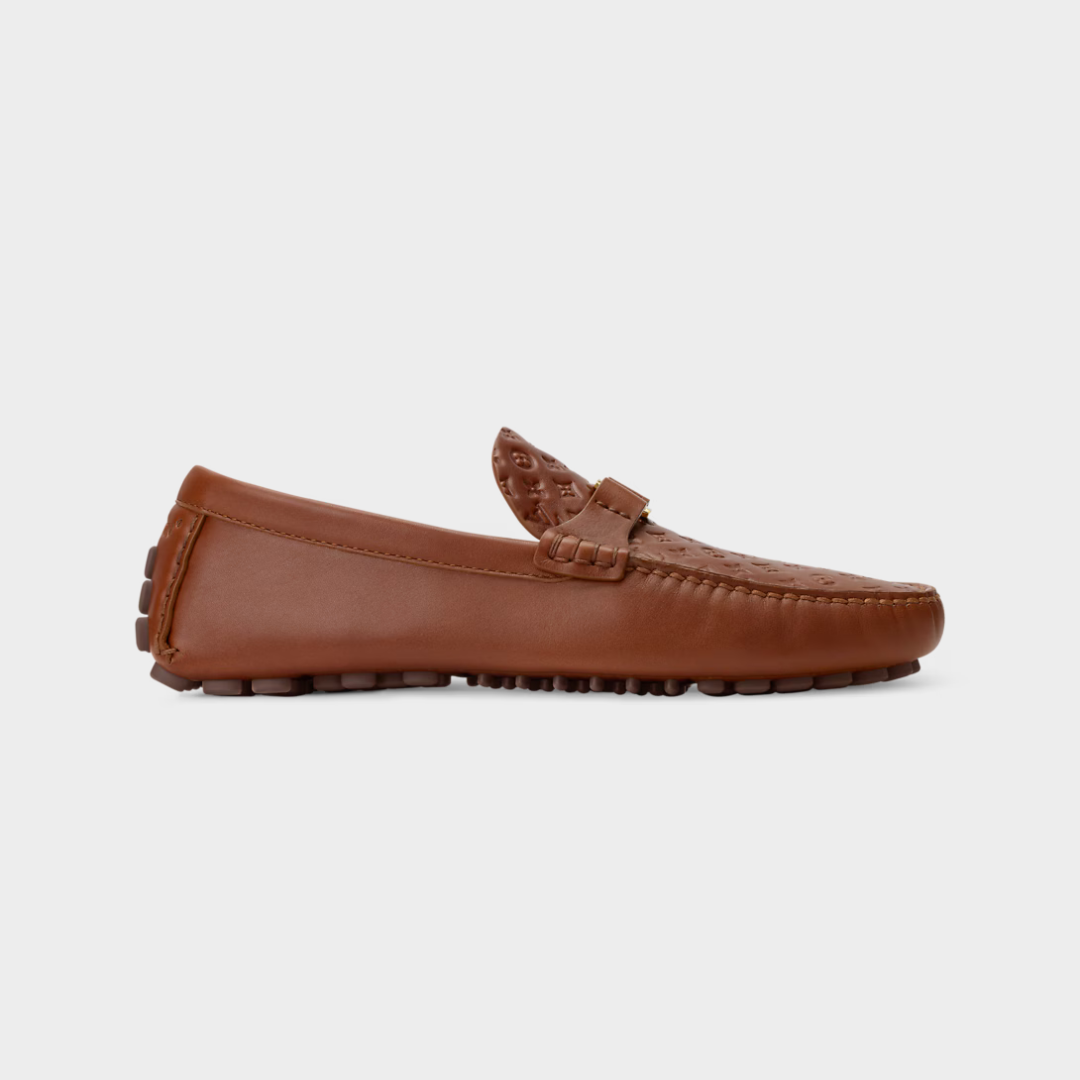 LV Silverstone Loafer Monogram-Debossed Calf Leather Chestnut Brown
