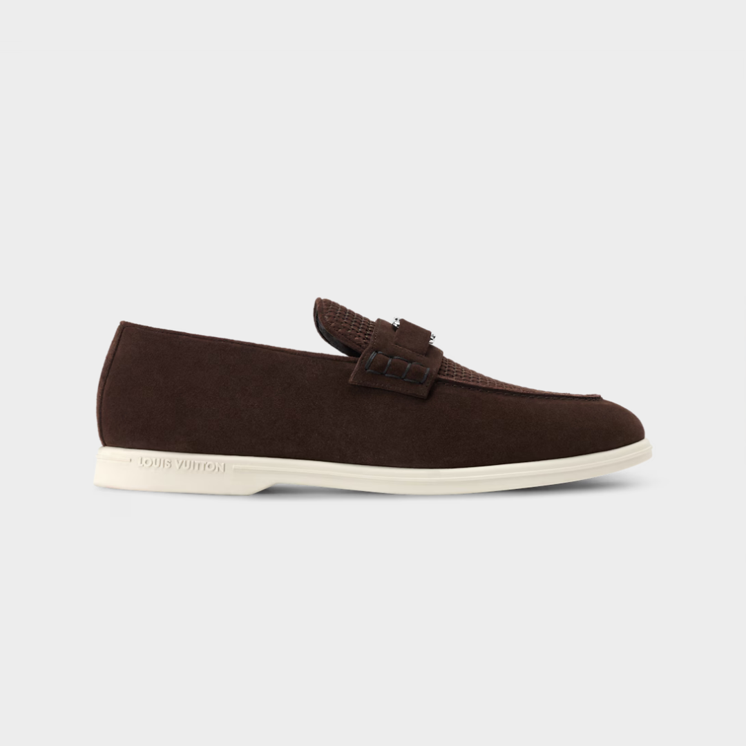 LV Estate Loafer Suede Calf Leather Brown