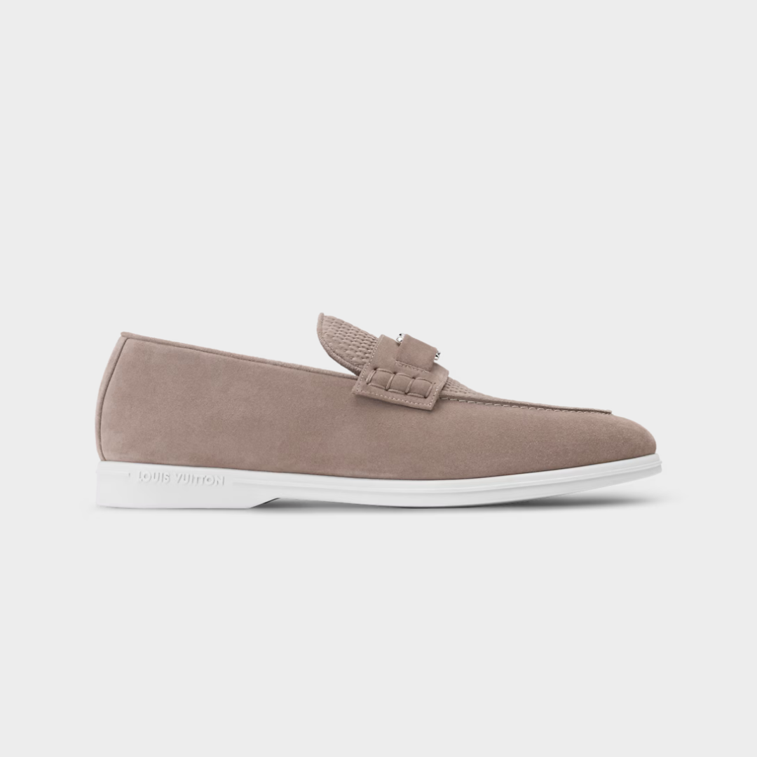 LV Estate Loafer Suede Calf Leather Taupe