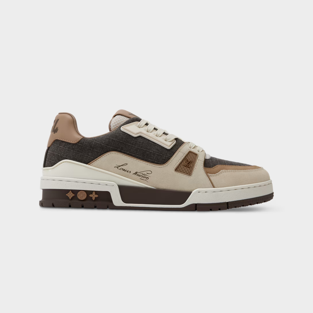 LV Trainer Outdoor Sneaker Textile/Suede Calf Leather Brown