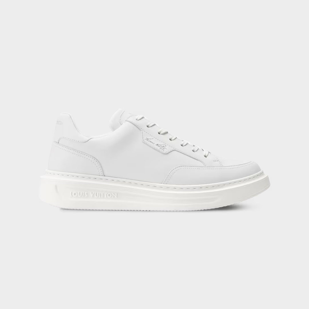 LV Beverly Hills Sneaker Plain Calf Leather White