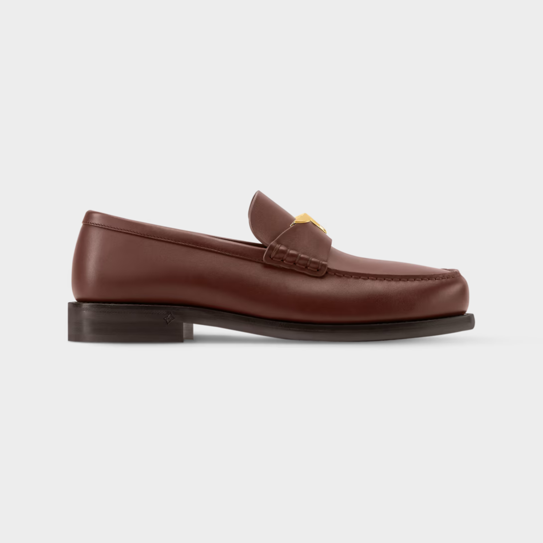LV Oxford Loafer Plain Calf Leather Marron