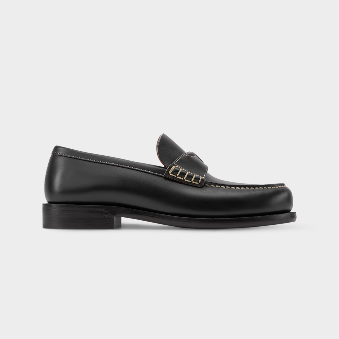 LV Oxford Loafer Plain Calf Leather Black M2