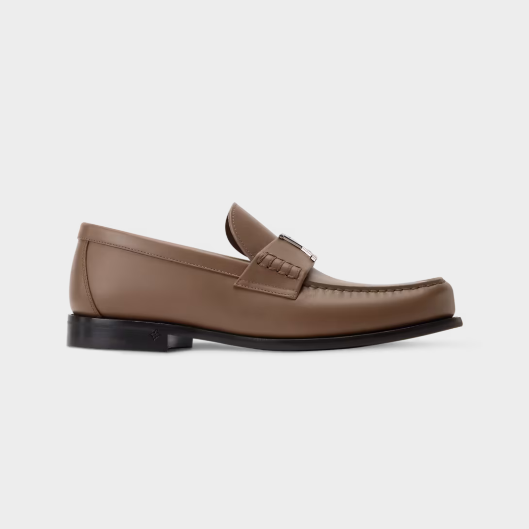LV Major Loafer Aged Calf Leather Taupe