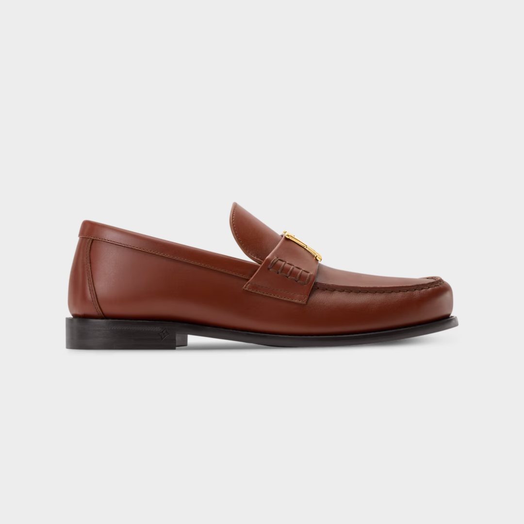 LV Major Loafer Aged Calf Leather Chataigne