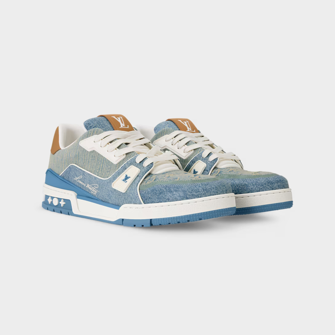 LV Trainer Sneaker Denim Blue M2
