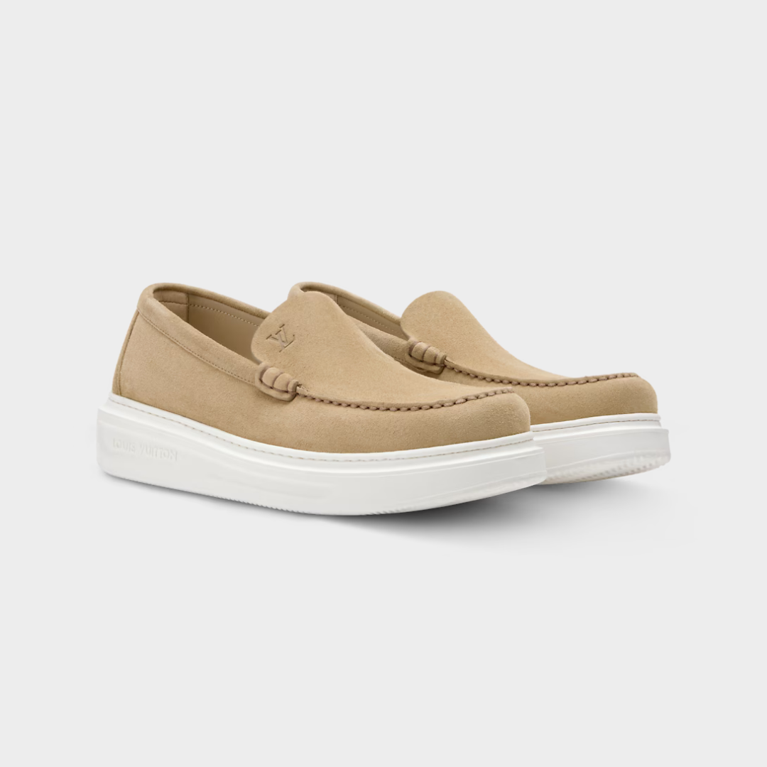 LV Beverly Hills Loafer Suede Calf Leather Beige
