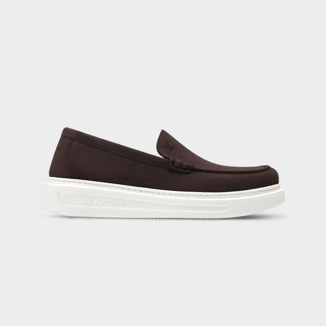 LV Beverly Hills Loafer Suede Calf Leather Marron