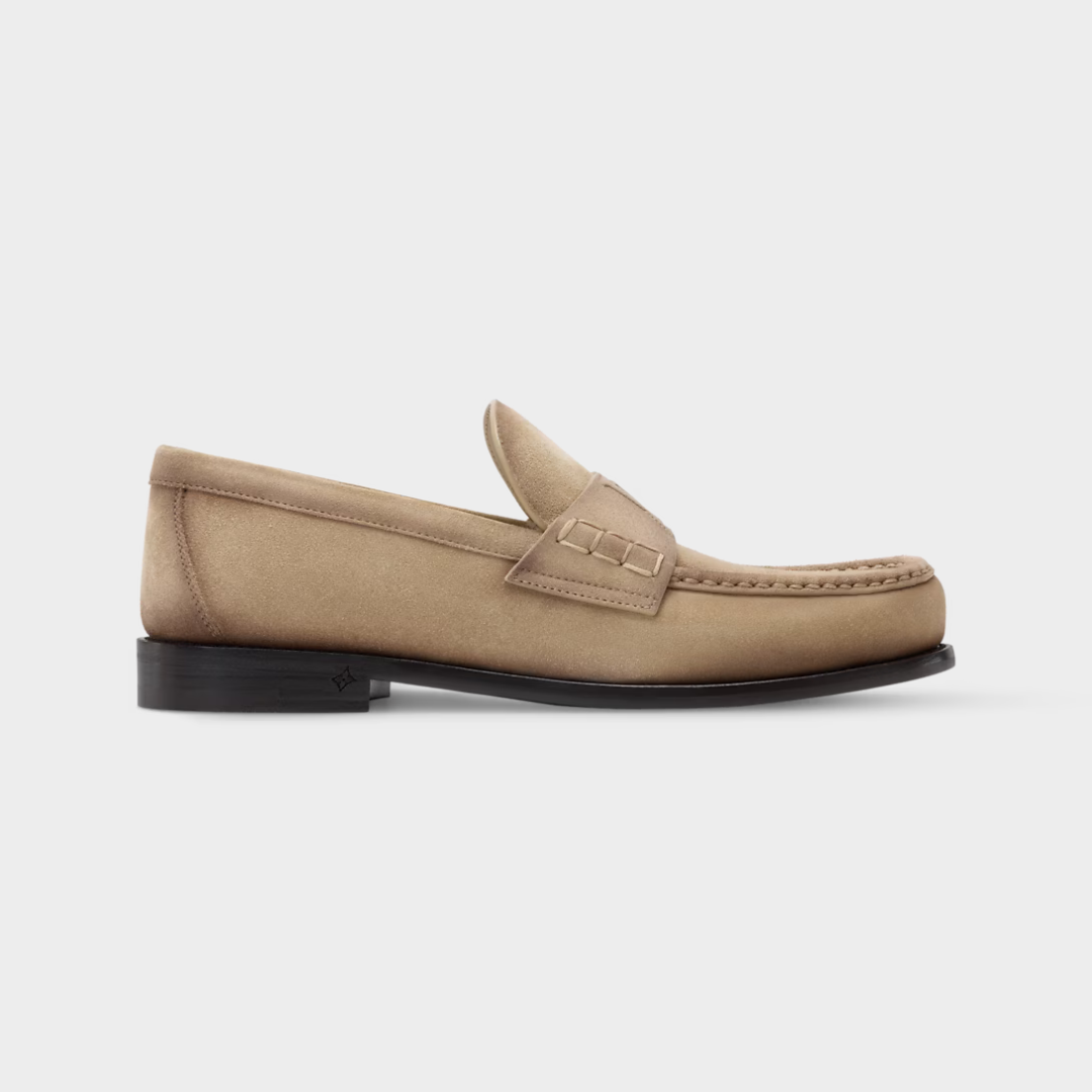 LV Major Loafer Suede Calf Leather Beige