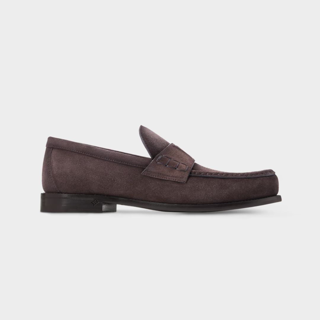 LV Major Loafer Suede Calf Leather Marron