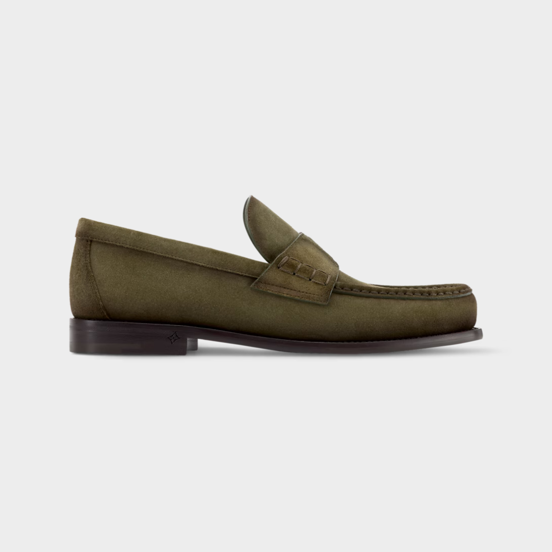 LV Major Loafer Suede Calf Leather Kaki